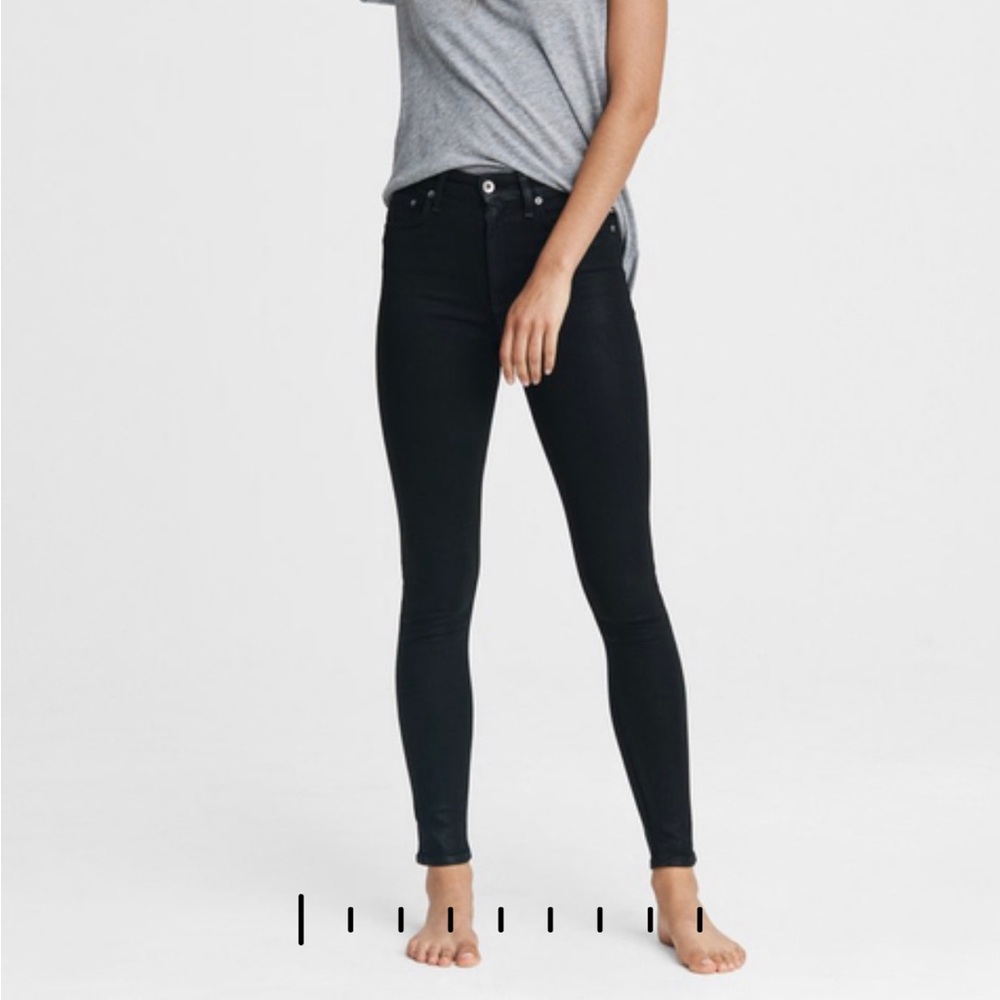 Nina High Rise Skinny Coated Jeans